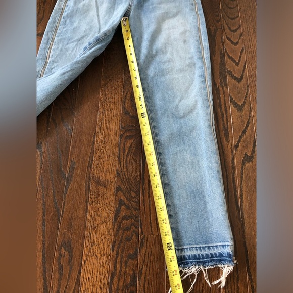 Hudson Women's 27 Holly Straight High-Rise Side-Released Zipper Raw Hem Jeans - Picture 8 of 12